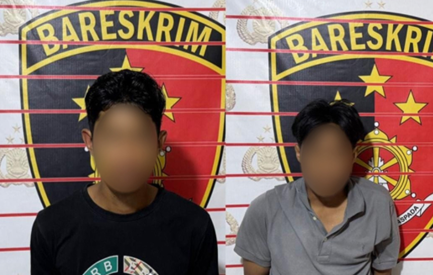 Dua tersangka pencurian mesin kopi dan grinder diamankan Polsek Samarinda Ulu. (Istimewa)