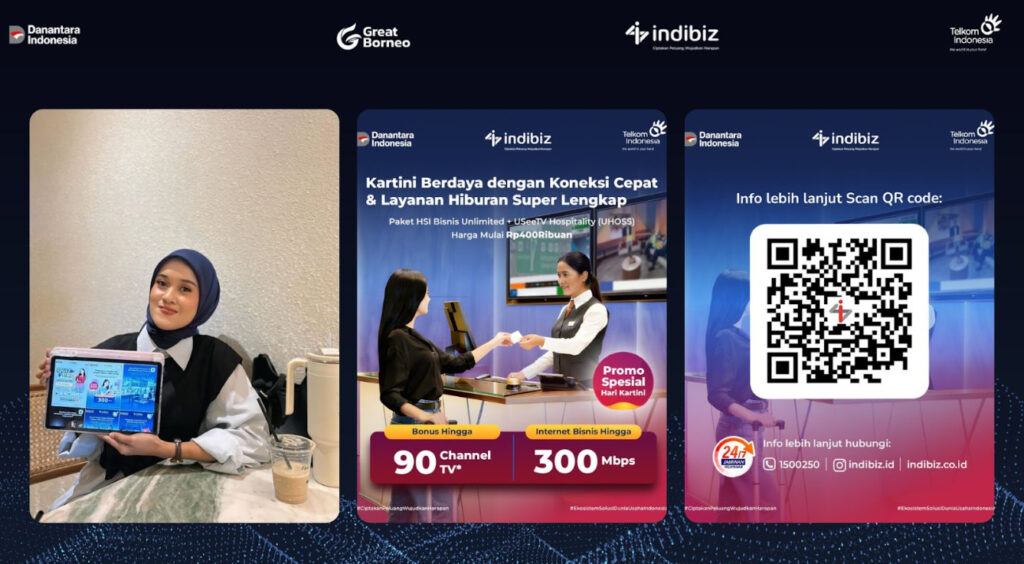 Indibiz Borneo menawarkan paket internet bisnis dengan harga mulai Rp300 ribuan per bulan. (Sepintasinfo.com)