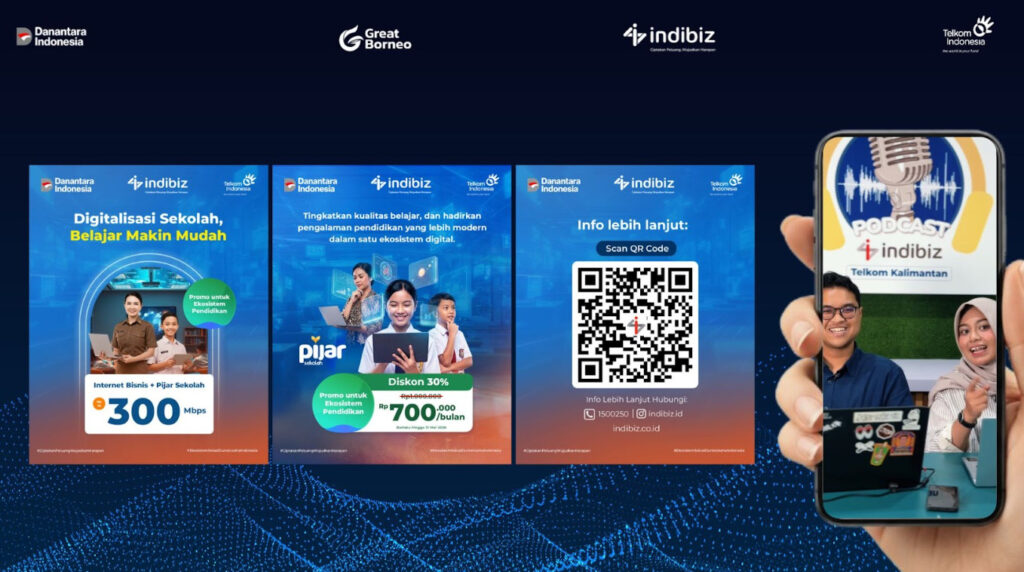Indibiz Borneo menghadirkan promo spesial yang ditujukan untuk mendukung kebutuhan internet dan digitalisasi di sektor pendidikan. (Dok. Indibiz)